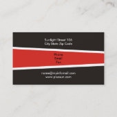 Carte De Visite Soleil/Soleil Énergie/Énergie de remplacement (Dos)