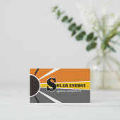 Carte De Visite Soleil/Soleil Énergie/Énergie de remplacement (Debout devant)