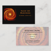 Carte De Visite Soleil spiral Abstrait (Devant / Derrière)