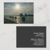 Carte De Visite Soleil sur la baie de Cardiff (Devant / Derrière)