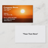 Carte De Visite Soleil sur l'eau (Devant / Derrière)