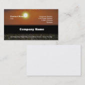 Carte De Visite Soleil sur un champ de maïs (Devant / Derrière)