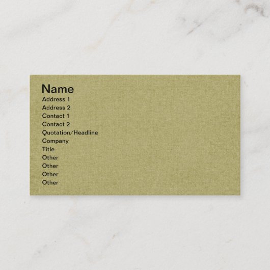 CARTE DE VISITE SOLID08 SOLID TAN GREENISH NEUTRAL COULEUR MODÈLE (Devant)