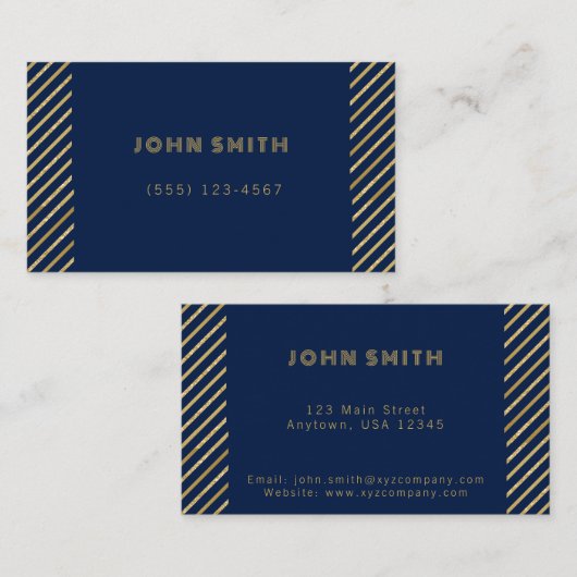 Carte De Visite Solutions d'affaires de luxe Gold (Devant / Derrière)