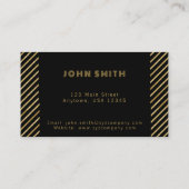 Carte De Visite Solutions d'affaires de luxe Gold (Dos)