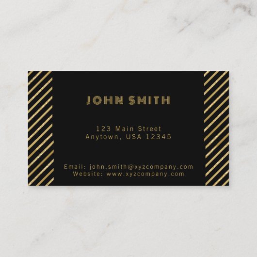 Carte De Visite Solutions d'affaires de luxe Gold (Dos)