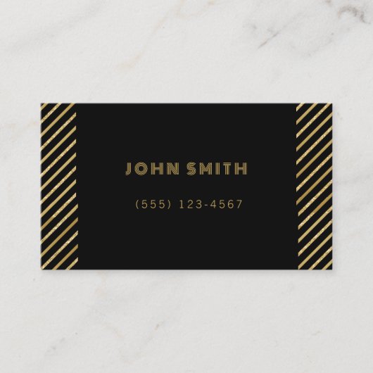 Carte De Visite Solutions d'affaires de luxe Gold (Devant)