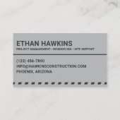 Carte De Visite Solutions de construction Casque bleu foncé (Dos)