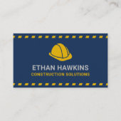 Carte De Visite Solutions de construction Casque bleu foncé (Devant)