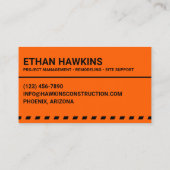 Carte De Visite Solutions de construction Casque orange (Dos)