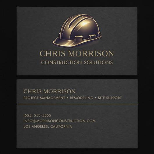 Carte De Visite Solutions de construction Casque professionnel