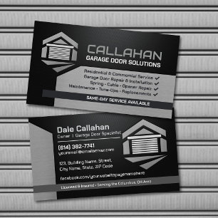 Carte De Visite Solutions de portes de garage modernes