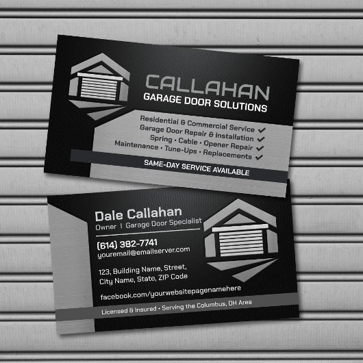 Carte De Visite Solutions de portes de garage modernes