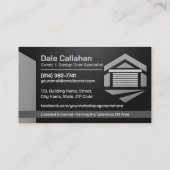 Carte De Visite Solutions de portes de garage modernes (Dos)