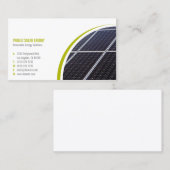 Carte De Visite Solutions énergétiques renouvelables Solaire (Devant / Derrière)