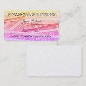 Carte De Visite Solutions financières colorées (Devant / Derrière)