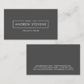 Carte De Visite Sombre minimale (Devant / Derrière)