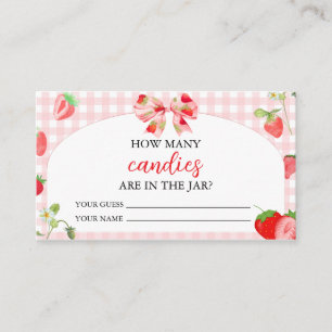Carte De Visite Someone Berry Sweet Devinez combien de bonbons Jeu