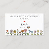 Carte De Visite Something for You Bee on Flowers Personalized Gift (Devant)