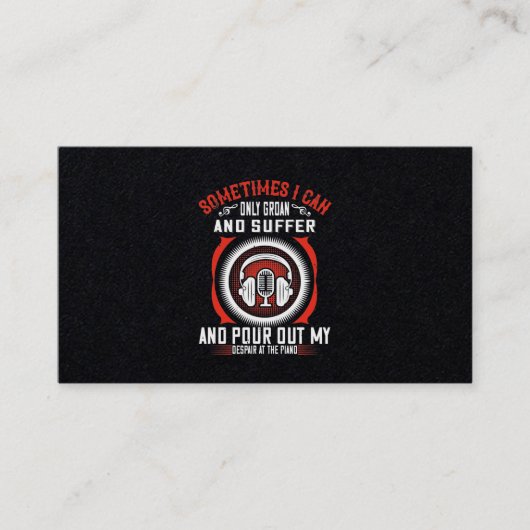 Carte De Visite Sometimes I Can Only Groan, et Suffer (Devant)