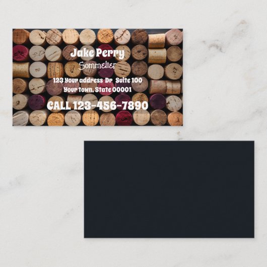 Carte De Visite Sommelier (Devant / Derrière)