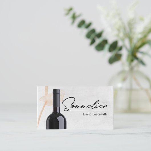 Carte De Visite Sommelier (Debout devant)