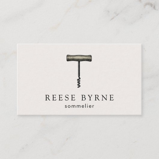 Carte De Visite Sommelier Bartender (Devant)