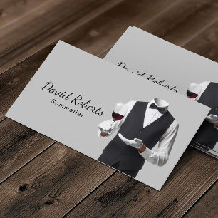 Carte De Visite Sommelier Bartender Professionnel Vin clair