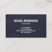 Carte De Visite Sommelier bouteille de vin noir bleu (Dos)