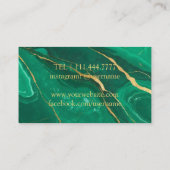 Carte De Visite Sommelier de bar moderne en marbre foncé (Dos)