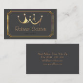 Carte De Visite Sommelier de la Royal Crown Wine Maker (Devant / Derrière)