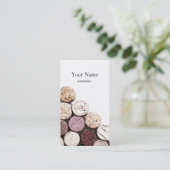 Carte De Visite Sommelier de vinification de texture de lièges (Debout devant)