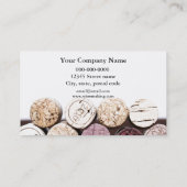 Carte De Visite Sommelier de vinification de texture de lièges (Dos)