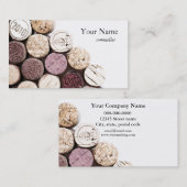 Carte De Visite Sommelier de vinification de texture de lièges (Devant / Derrière)