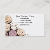 Carte De Visite Sommelier de vinification de texture de lièges (Dos)
