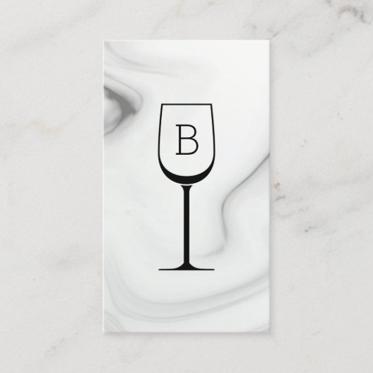Carte de visite sommelier du barman de marbre (Devant)