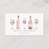 Carte De Visite Sommelier Elégant Vin (Devant)