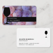 Carte De Visite Sommelier en verre de raisin et de vin (Devant / Derrière)