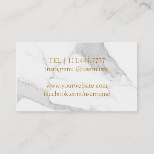 Carte De Visite Sommelier moderne Bartender en marbre foncé (Dos)