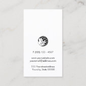 Carte De Visite Sommelier Monogramme Faux Or (Dos)