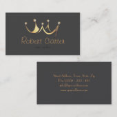 Carte De Visite Sommelier royal d'établissement vinicole de (Devant / Derrière)