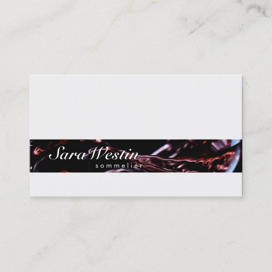 Carte de visite Sommelier Script Wine Flow (Devant)