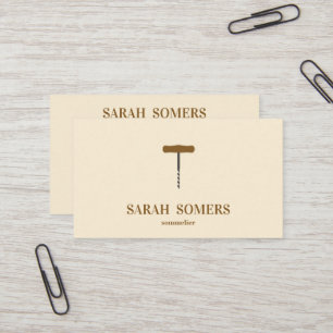 Carte De Visite Sommelier sommelier barman à vis à vin moderne