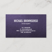 Carte De Visite Sommelier Texture Cuir Violet (Dos)