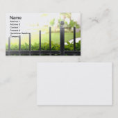 Carte De Visite sommet d'une clôture extérieure en fer noir (Devant / Derrière)