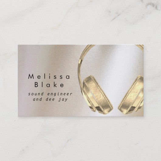 Carte De Visite son ingénieur dee jay faux effet métallique (Devant)