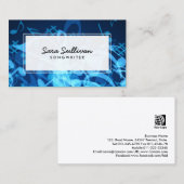 Carte De Visite Songwriter Abstrait Blue Music Notes Musicien (Devant / Derrière)
