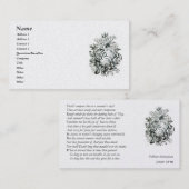 Carte De Visite Sonnet de Shakespeare # 18 (Devant / Derrière)