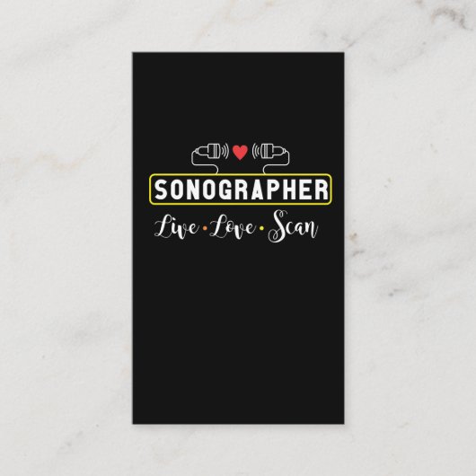 Carte De Visite Sonographe d'Ultrasound Analyser la profession de (Devant)