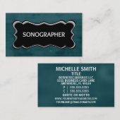 Carte De Visite Sonographe Élégant Nom Plaque (Devant / Derrière)